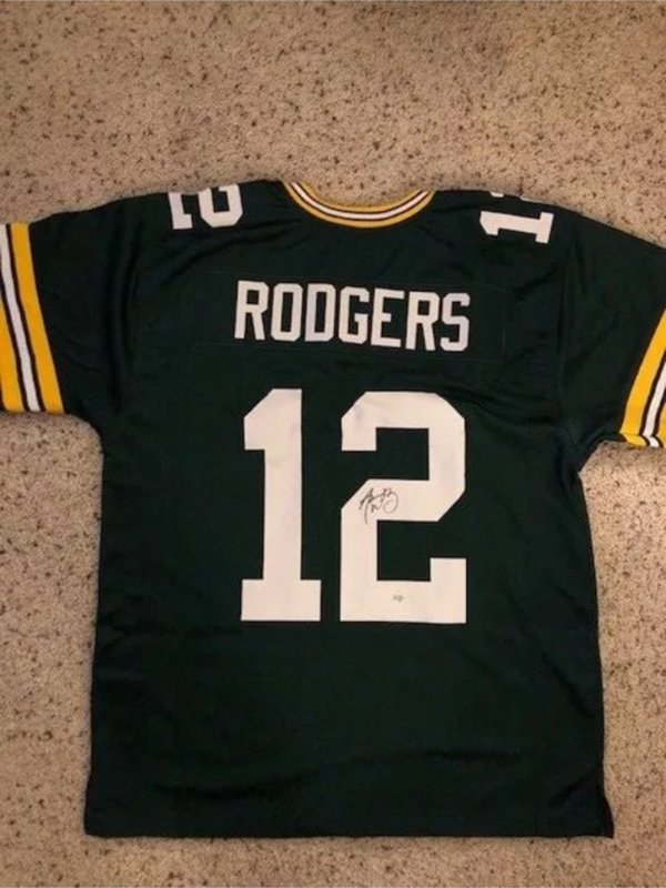 aaron rodgers autographed jersey
